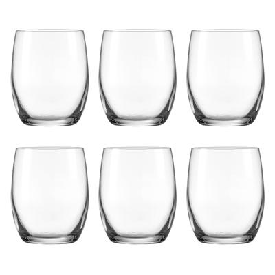 Glass - Stemmless Wine - Set of 6 - 20 oz. - Classic Clear - Made in Europe - By Majestic Gifts Inc.