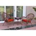 Jeco 3-piece Santa Maria Honey Steel and Wicker Chair Set