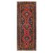 Hand Knotted Red,Navy Wool Persian Oriental Area Rug (4'7''x11'9'') - 5' x 6'10"