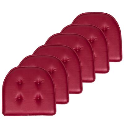 U-Shaped Faux Leather Memory Foam Chair Pads