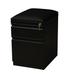 Hirsh 20" D Mobile Pedestal Box File Cabinet with Seat Cushion, Black