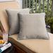 Sunbrella Cast Silver/ Canvas Capri Indoor/ Outdoor Pillow Set