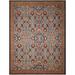 Semi-Antique Distressed Low-Pile Desire Lt. Blue/Blue Wool Rug - 8'10 x 11'8 - 8 ft. 10 in. X 11 ft. 8 in.