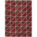 ECARPETGALLERY Hand-knotted Color Transition Grey, Red Wool Rug - 4'10 x 6'9