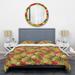 Designart 'Tropical Gold Luxury Pattern I' Mid-Century Duvet Cover Set