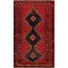 Pasargad Vintage Shiraz Red Hand-Knotted Wool Area Rug (4' 2" X 7' 2") - 4' x 7'