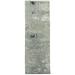 Shahbanu Rugs Silver Gray Wool & Silk Modern Abstract Design Hand Knotted Oriental Runner Rug (2'8" x 19'10") - 2'8" x 19'10"