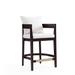 Manhattan Comfort Ritz 34 in. Dark Walnut Beech Wood Counter Height Bar Stool