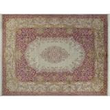 Abusson Pak-Persian Mindy Lt. Green/Red Wool Rug (10'0 x 14'0) - 10 ft. 0 in. x 14 ft. 0 in. - 10 ft. 0 in. x 14 ft. 0 in.