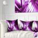 Designart '3D Abstract Art Purple Fractal' Abstract Throw Pillow