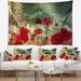 Designart 'Wild Red Poppy Flowers in Sky' Floral Wall Tapestry