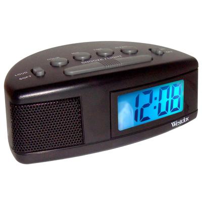 Westclox Super Loud LCD Alarm Clock with Blue Backlight