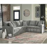 Maddox Grey Sectional Sofa Bed w/ Queen Gel Memory Foam Mattress