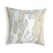 North Hero Island, VT Nautical Map Noncorded Pillow 18x18