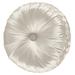 J. Queen New York Satinique Button-tufted Round Decorative Throw Pillow