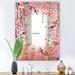 Designart 'Garland Vivid 2' Farmhouse Mirror - Large Printed Wall Mirror