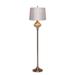 Fangio Lighting's 1595 61.5 in. Brushed Steel/Mercury Glass Floor Lamp