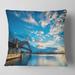 Designart 'Sunrise from Sydney Harbor Bridge' Seashore Throw Pillow