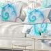 Designart 'Beautiful Blue Fractal Pattern' Abstract Throw Pillow