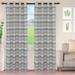 Superior Modern Jacquard Sand Semi-Sheer Window Curtain Panels - (Set of 2)