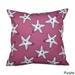 Soft Starfish Geometric Print 18 x 18-inch Outdoor Pillow