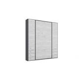 INVENTO Vertical Wall Bed with mattress 35.4 x 78.7 inch and 2 storage cabinets