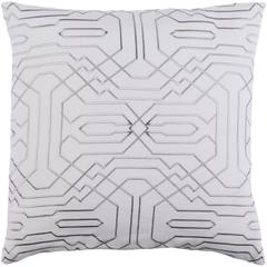Decorative Stone White 22-inch Throw Pillow Cover