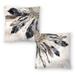 Necklace of Feathers III and Necklace of Feathers II - Set of 2 Decorative Pillows