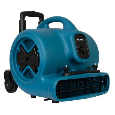 XPOWER Air Mover, Dryer, Fan, Blower with Telescopic Handle, Wheels, Carpet Clamp