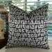 Thomas Collection Silver Black Luxury Metallic Throw Pillow, Handmade in USA