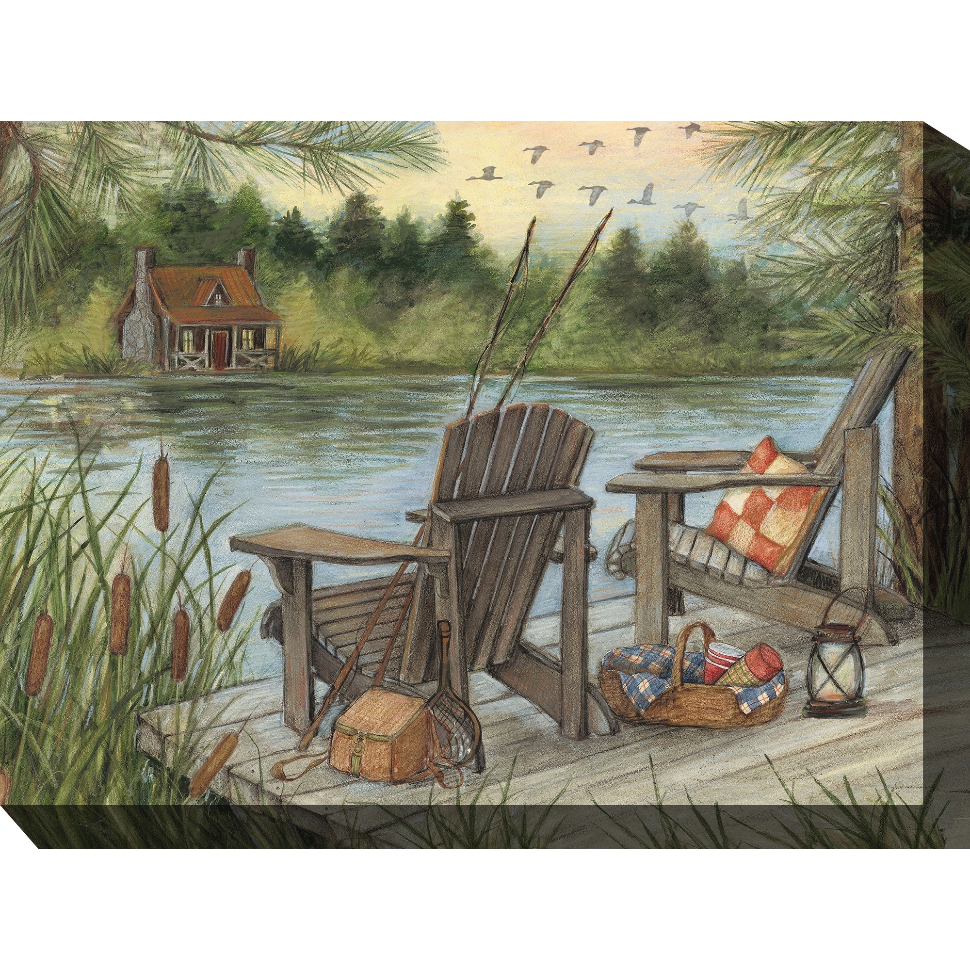 Lake Time Indoor/Outdoor Art 40"x30"