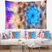 Designart 'Blue Fractal Petals Dandelion' Floral Wall Tapestry