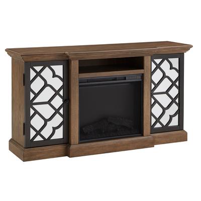 Zurich Wood Black Metal Electric Fireplace by iNSPIRE Q Modern