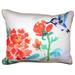 Hummingbird & Red Flower Small Outdoor/Indoor Pillow 11x14