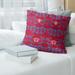 Houston Throwback Football Baroque Pattern Accent Pillow-Poly Twill