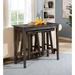 Flaros Transitional Solid Wood 3-Piece Bar Table Set by Furniture of America