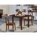 East West Furniture Dining Room Furniture Set- a Rectangle Dining Table and Wood Seat Chairs, Mahogany (Pieces Options)