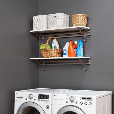 Arrange a Space LDS Double-Shelf Laundry Room Organizer System