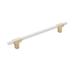 Urbanite 7-9/16 in (192 mm) Center-to-Center Brushed Gold/White Cabinet Pull - 7.5625