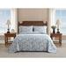 Tommy Bahama Cape Verde Grey Cotton Reversible Quilt Set