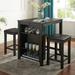Lapp Transitional Wood 3-Piece Counter Height Dining Set by Furniture of America