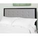 Lawrence Modern Light Grey Fabric Button Tufted Upholstered Full Size Metal Headboard