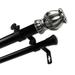 InStyleDesign 1-inch Two Tone Blossom Collection Double Curtain Rod