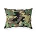 CAMO FLOW GREEN BLACK BROWN Indoor|Outdoor Lumbar Pillow By Kavka Designs - 20X14