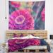 Designart 'Vintage Photo of Cute Red Flowers' Floral Wall Tapestry