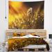 Designart 'Vintage Wild Flower In Sunset' Floral Wall Tapestry