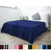 Microfiber Pom Pom Fleece Blanket Royal Blue