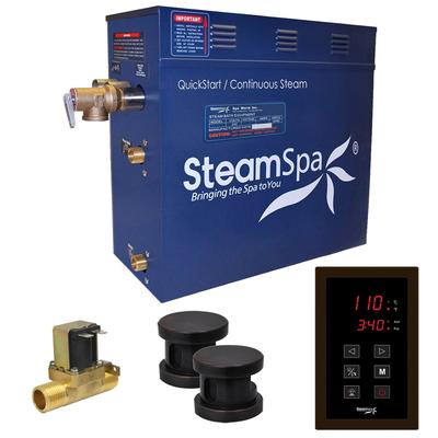 SteamSpa Oasis 10.5 KW QuickStart Steam Bath Generator Package with Built-in Auto Drain in Oil Rubbed Bronze