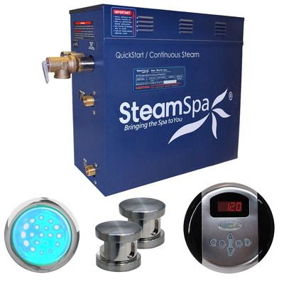 SteamSpa Indulgence 12kw Steam Generator Package in Brushed Nickel