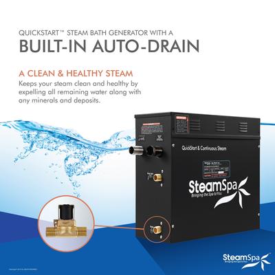 Black Series Wifi and Bluetooth 6kW Steam Bath Generator Package